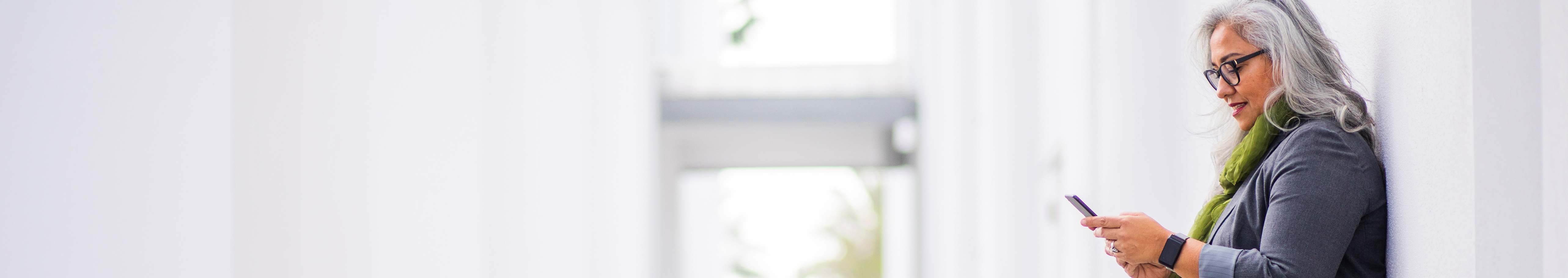 older woman using mobile