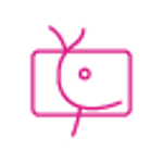pink icon showing a mammogram screening